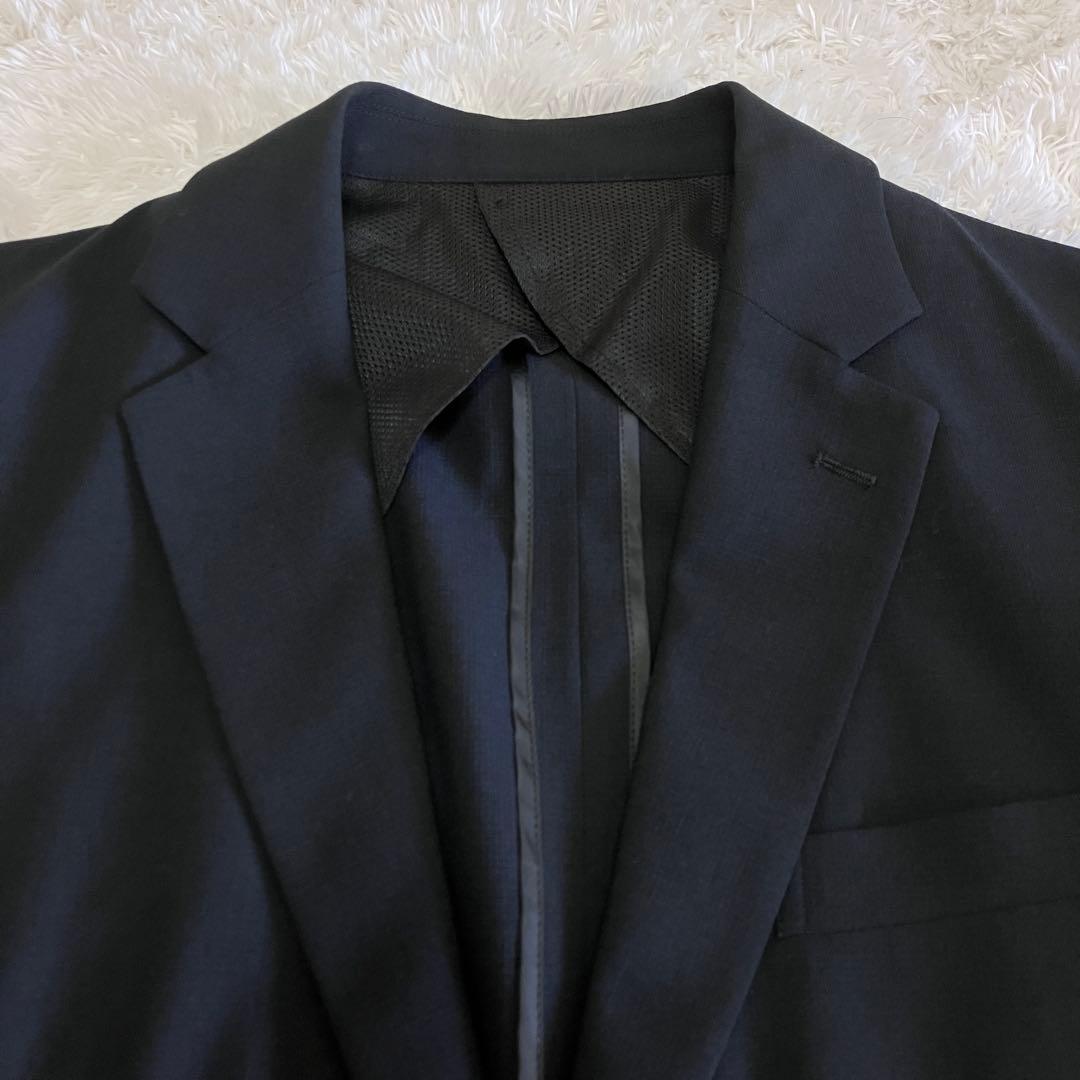 未使用級 デサント ウォッシャブル スーツ 3ピース 高機能繊維 ブラック XL