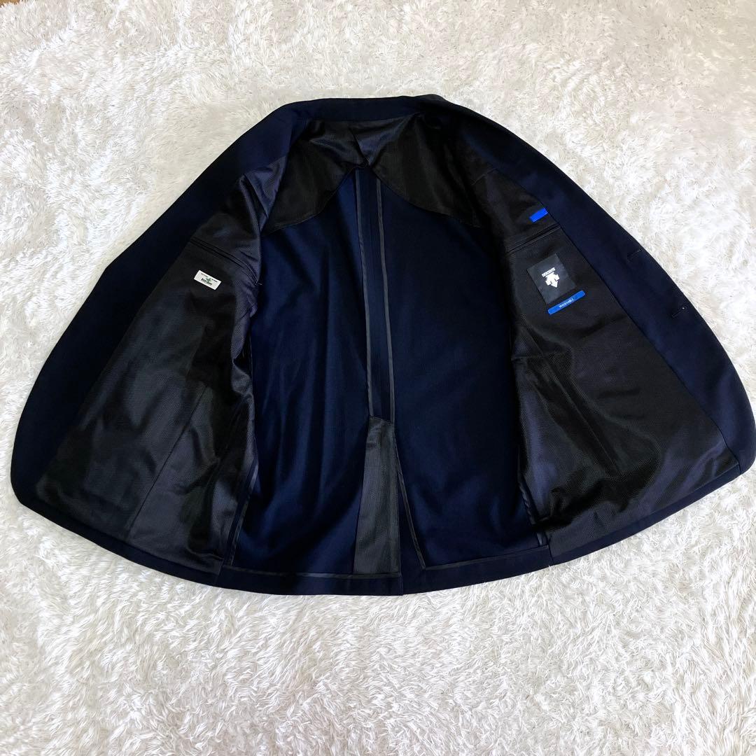 未使用級 デサント ウォッシャブル スーツ 3ピース 高機能繊維 ブラック XL