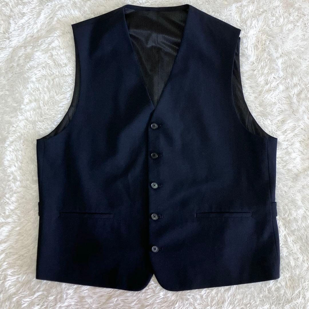 未使用級 デサント ウォッシャブル スーツ 3ピース 高機能繊維 ブラック XL