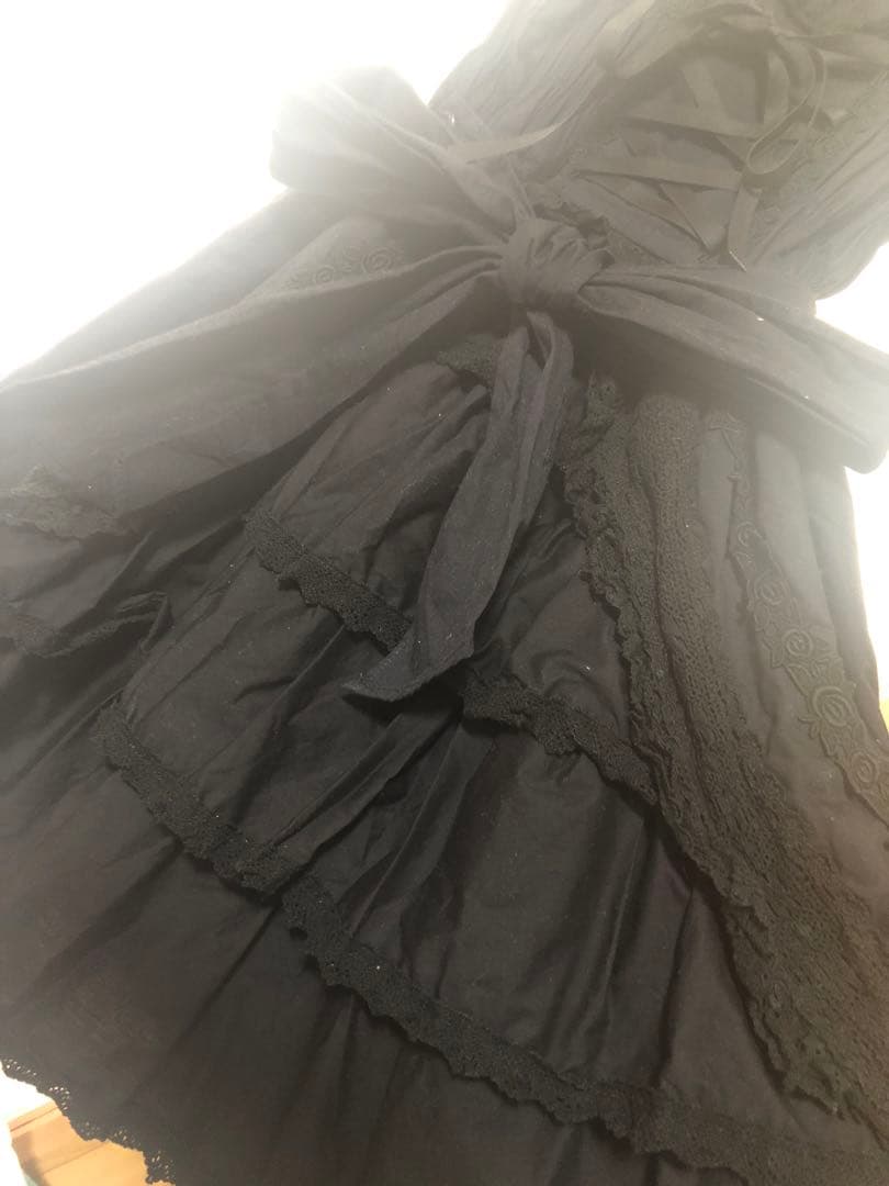 ベイビーザスターズシャインブライト　シャーリングプリンセスジャンパースカート　黒