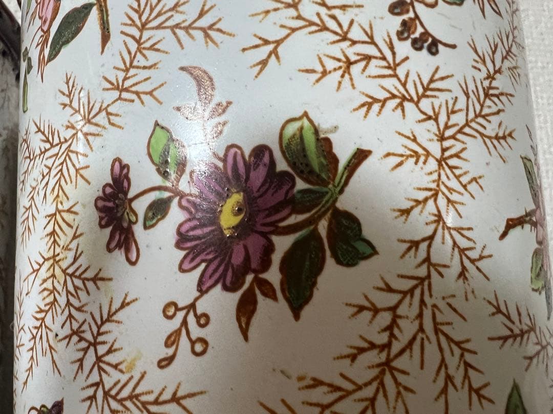 レア♡フランス　アンティーク　ホーロー　花柄　JAPY キャニスター　5個セット