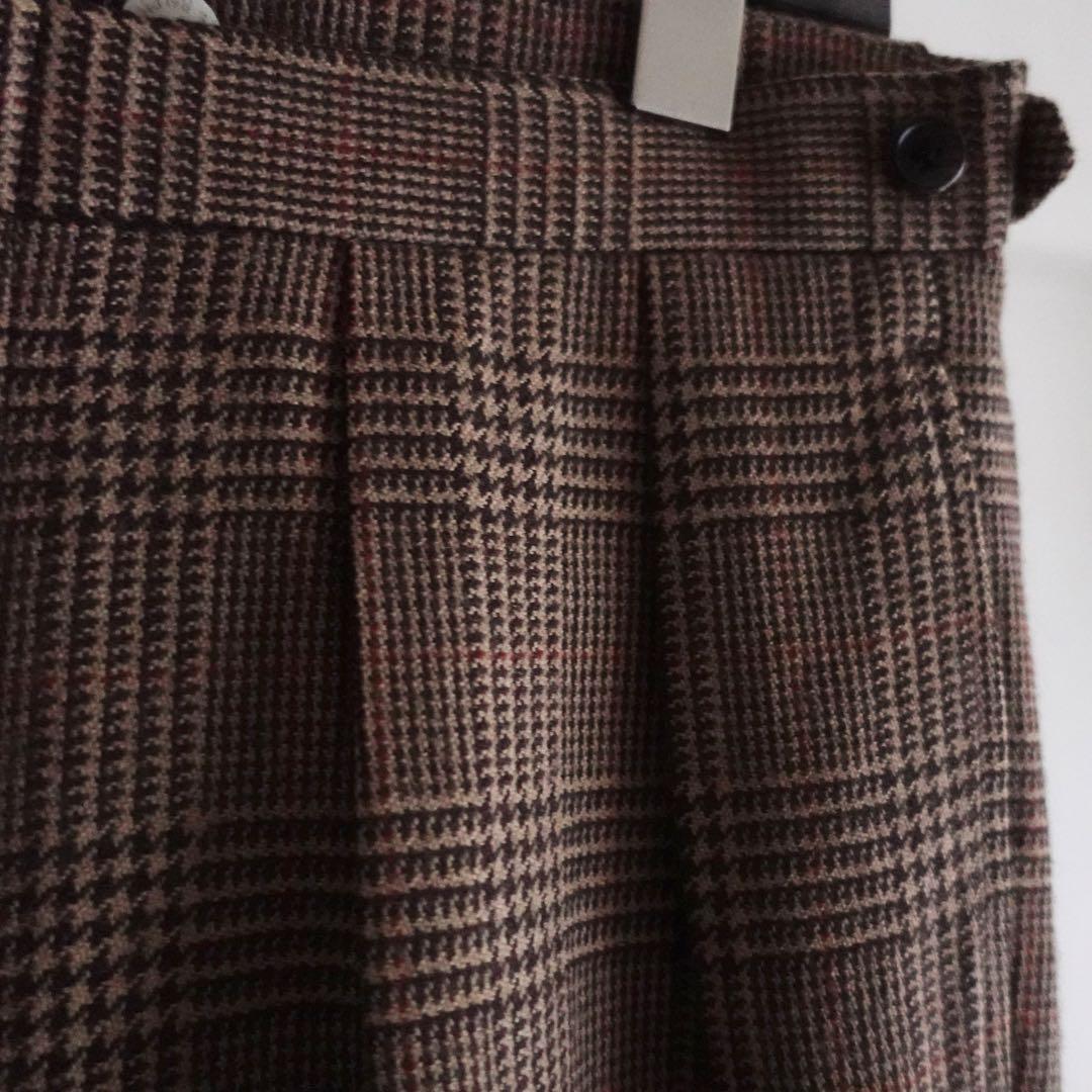 Polo RalphLauren グレンチェック　サイドアジャスタートラウザーズ