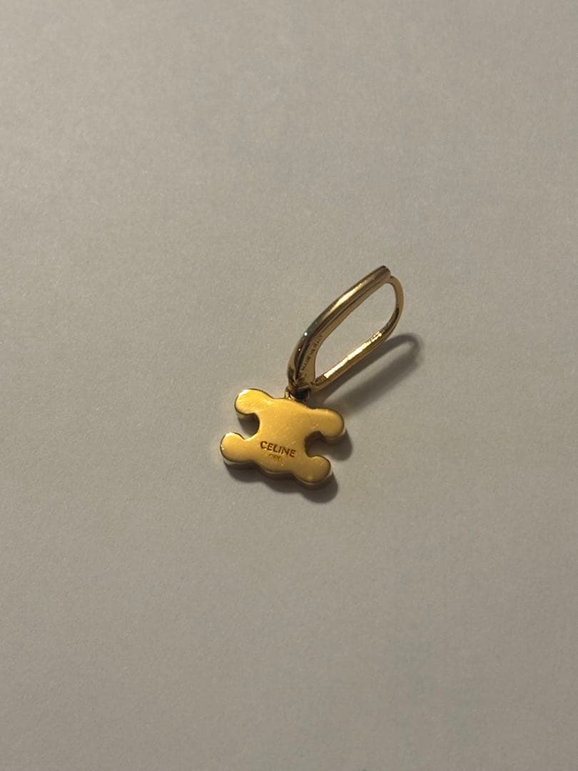 CELINE ピアス トリオンフ 片耳　ゴールド