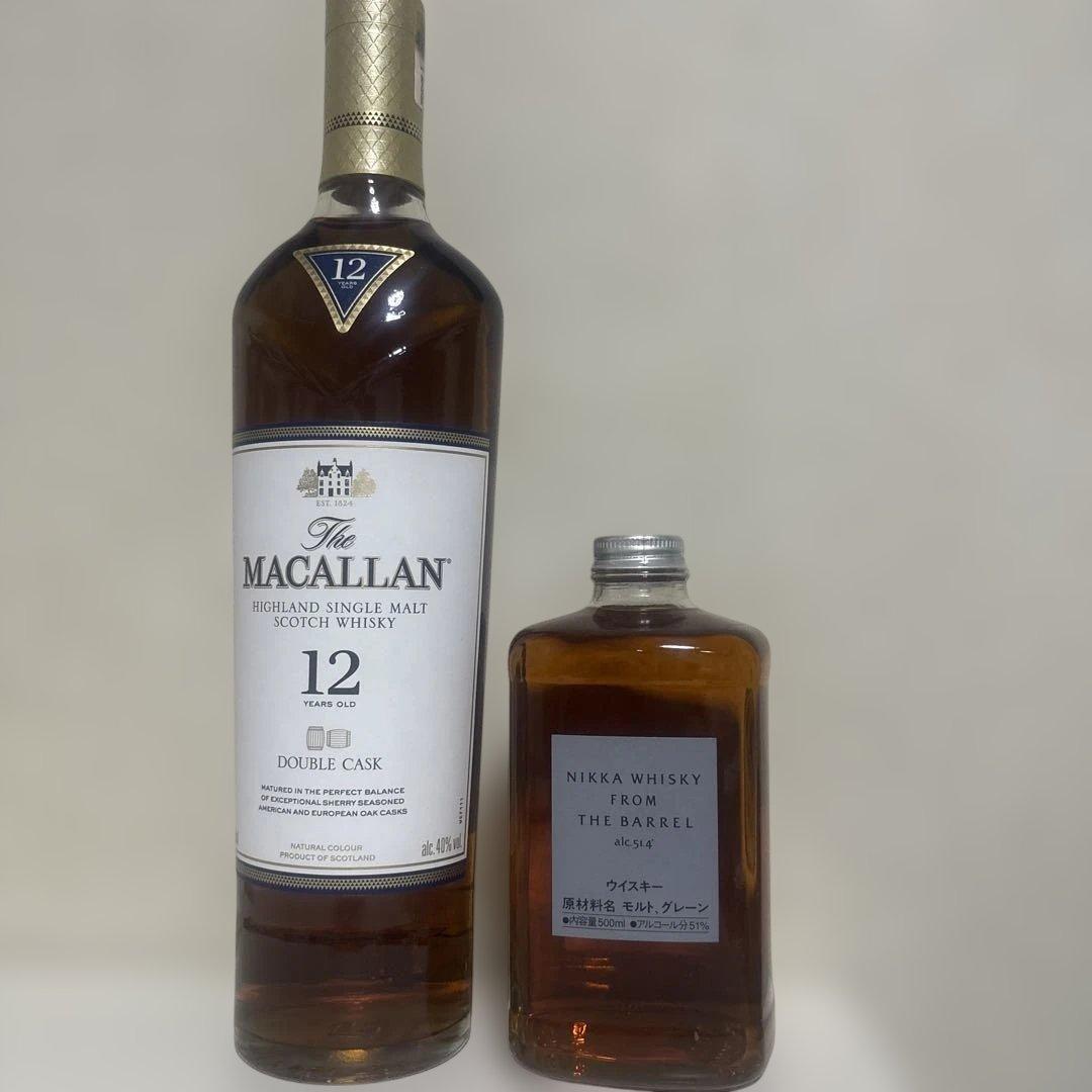 The Macallan 12年 ダブルカスク & ニッカ バレルウイスキー