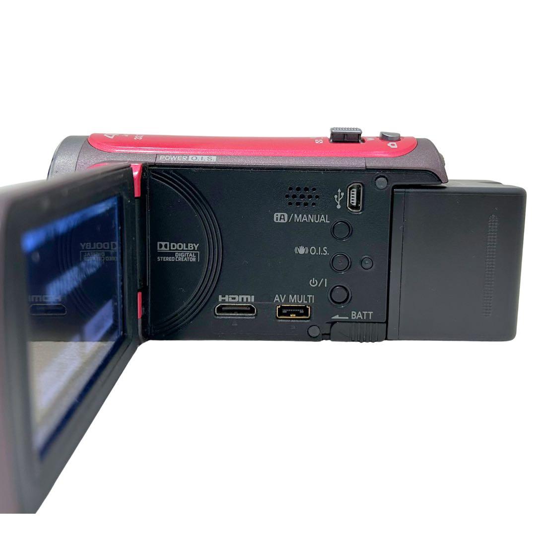 【美品】Panasonic HDC-TM45 レッド／ビデオカメラ32 GB内蔵