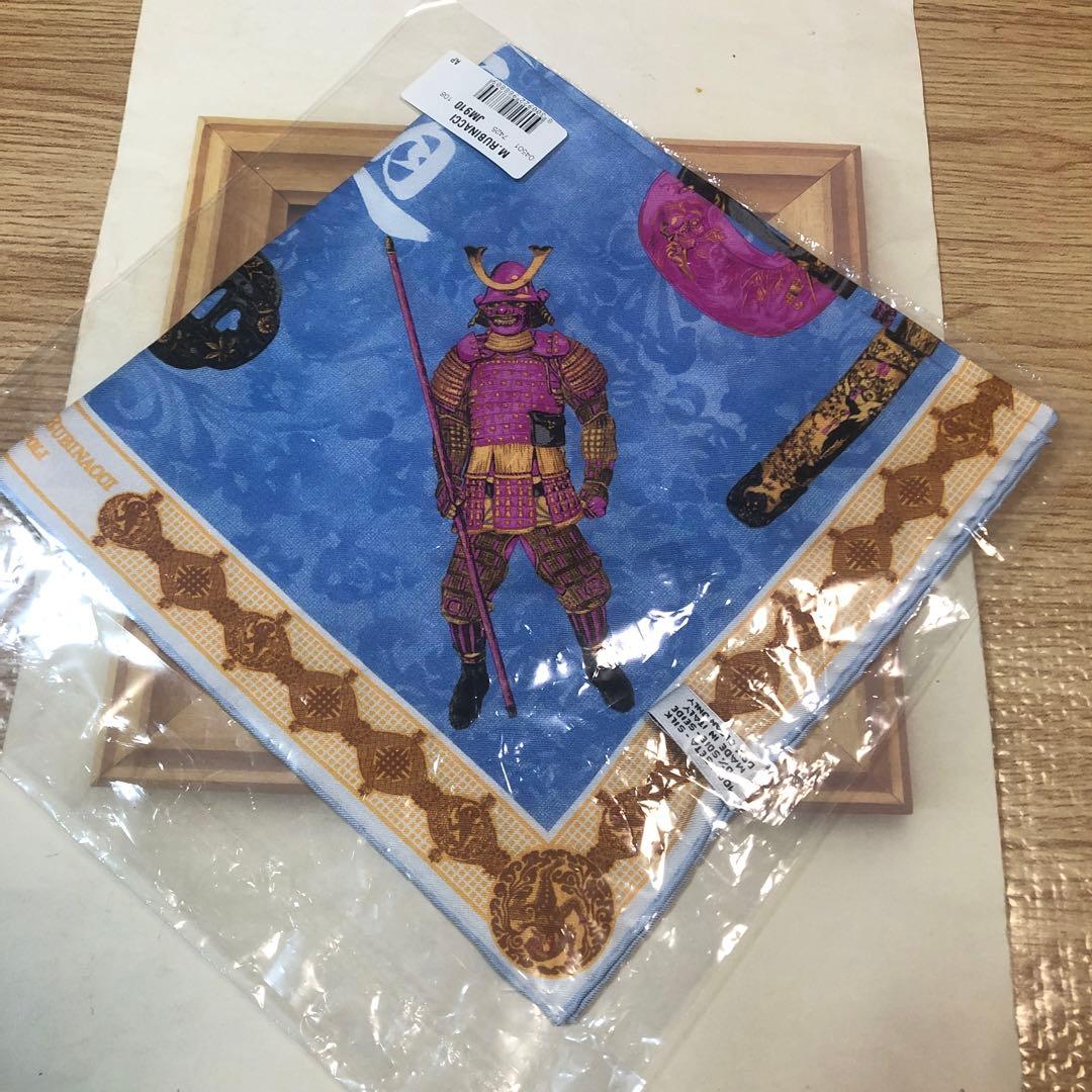 【リクエス値下人気柄未使用】『RUBINACCI』最高級シルクミニスカーフ武士道