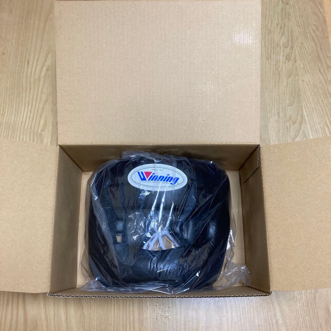 【新品未使用正規品タグ付き箱付き】ウィニングフルフェイスヘッドギアMブラック