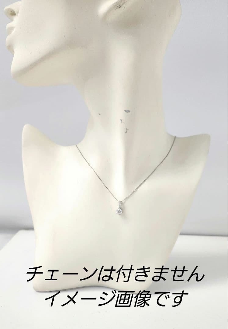 pt ダイヤモンド ペンダントトップ 0.595ct・0.10ct