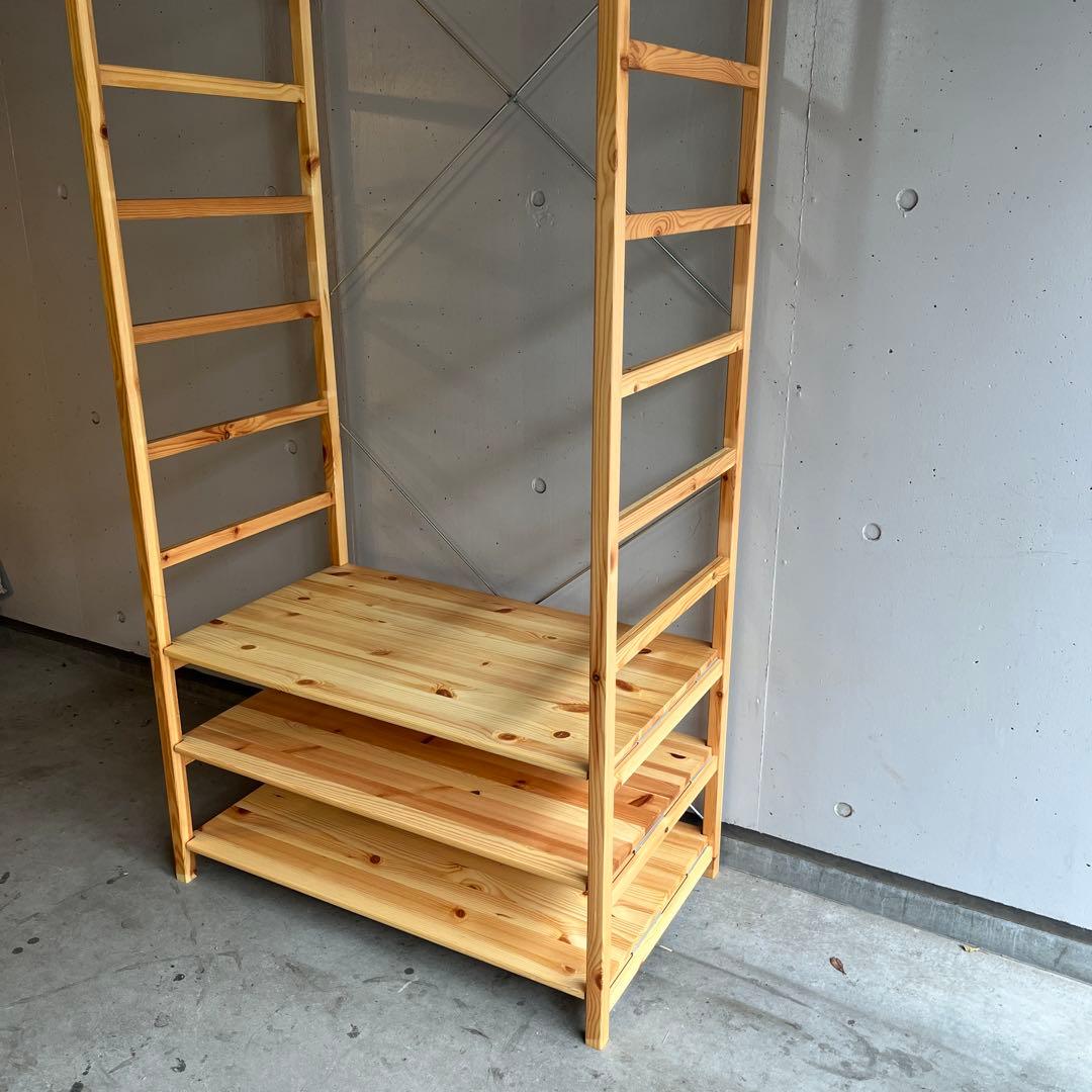 美品★無印 パイン材ユニットシェルフ・ワードローブ 追加棚板付