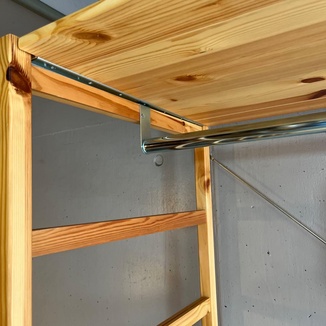 美品★無印 パイン材ユニットシェルフ・ワードローブ 追加棚板付