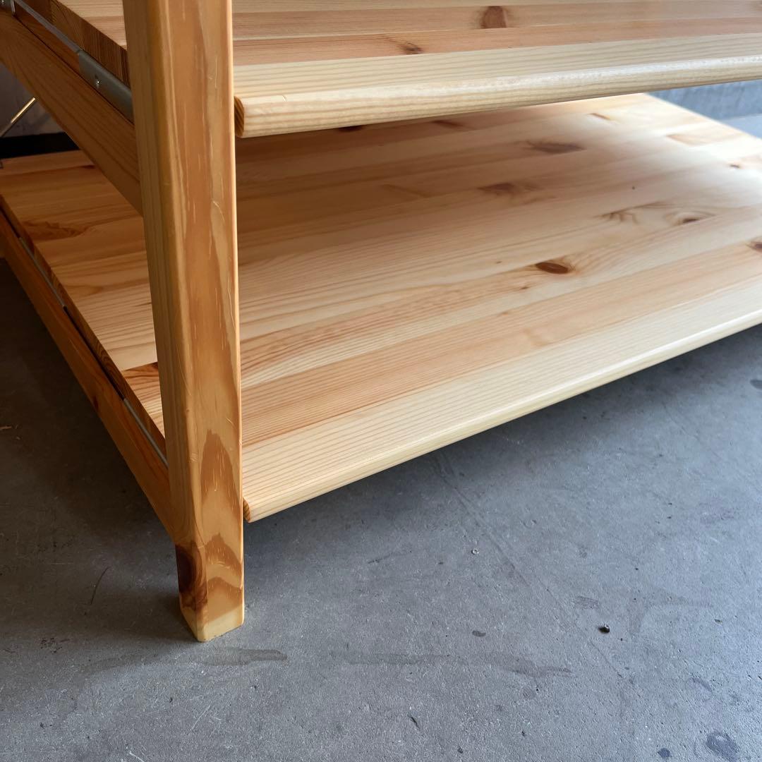 美品★無印 パイン材ユニットシェルフ・ワードローブ 追加棚板付