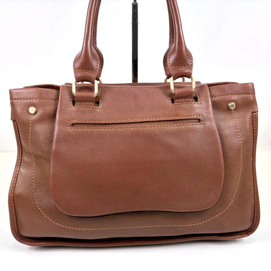 LONGCHAMP ロンシャン バルザンレザー トートバッグ ハンドバッグ 茶色