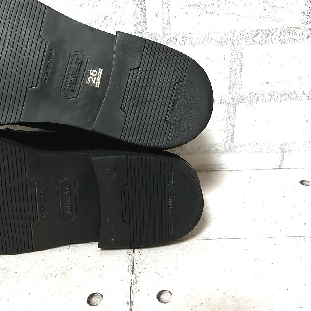 美品【リーガル】プレーントゥ シングルモンクJU16♡ブラック 26