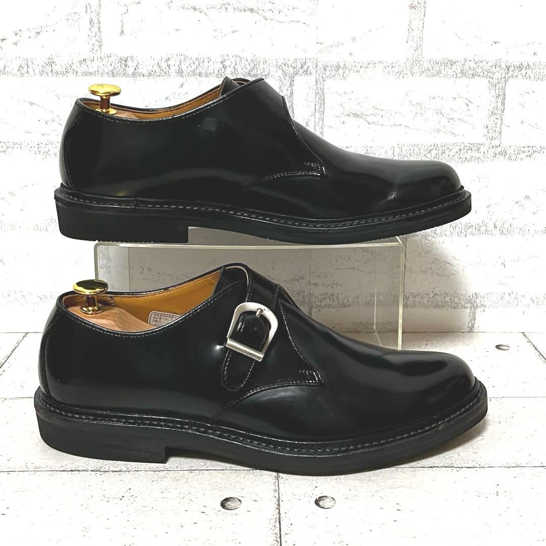 美品【リーガル】プレーントゥ シングルモンクJU16♡ブラック 26