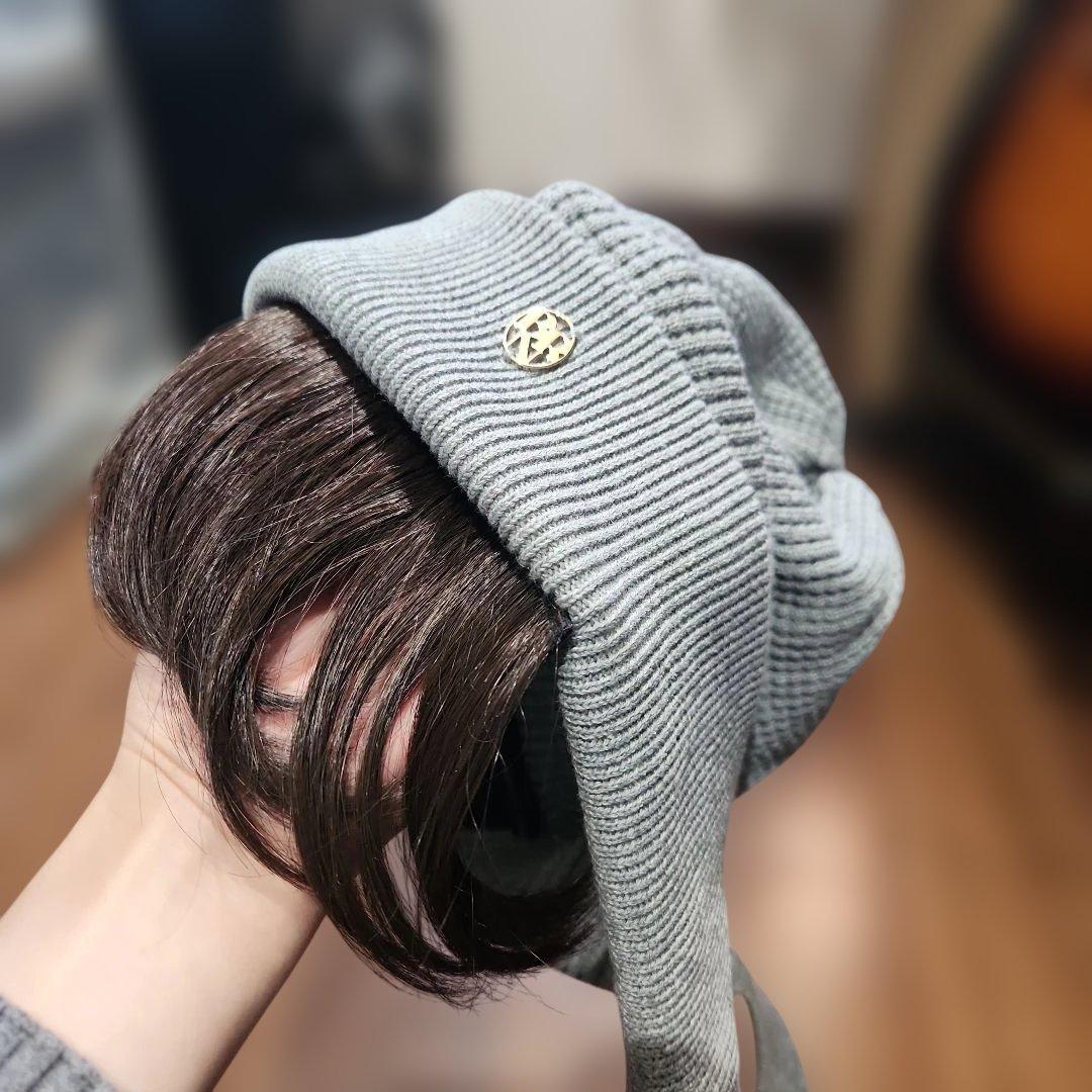 バレンセット　【スカーフハット　ニット帽　前髪ウィッグ】