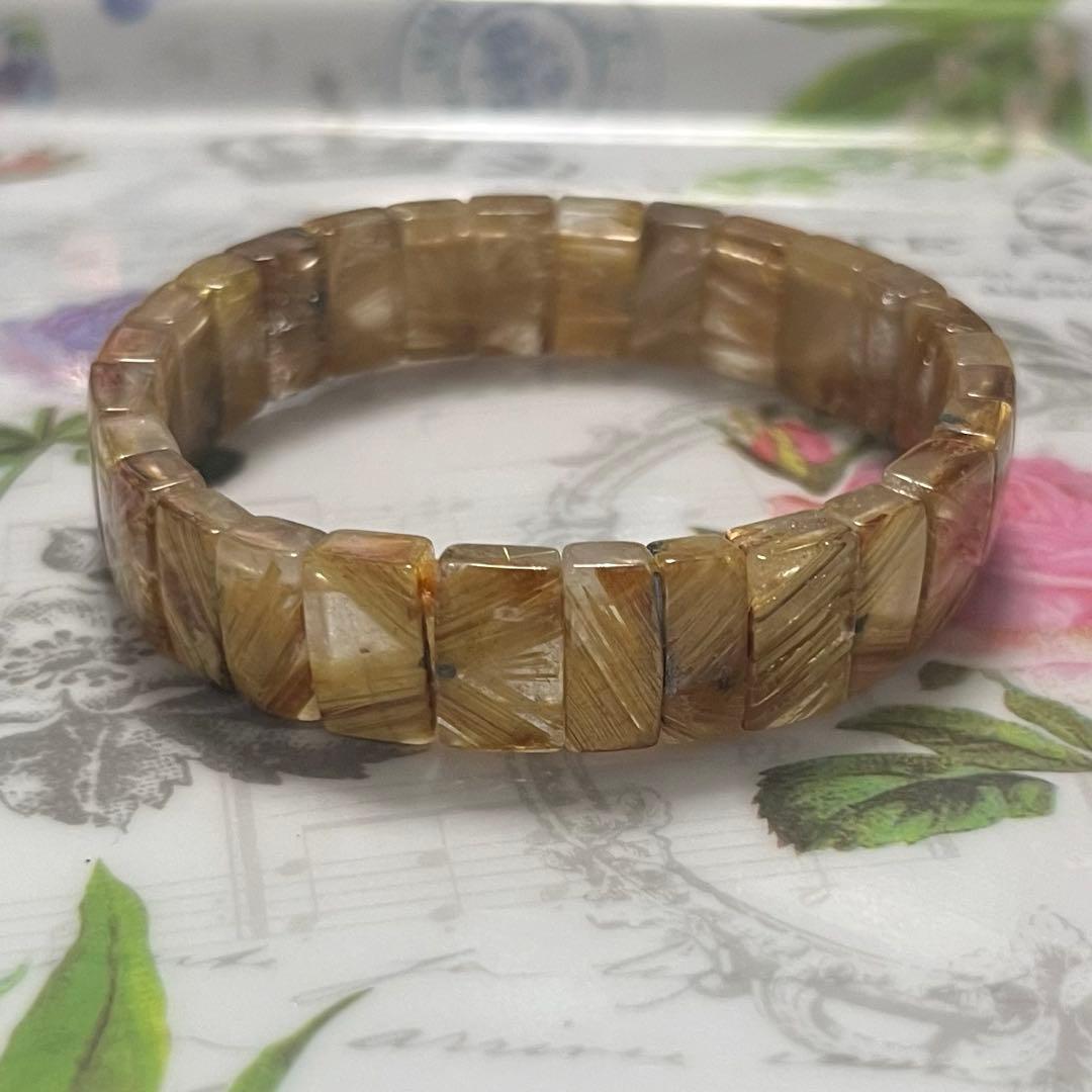 専用 タイチンルチルクォーツ バングル