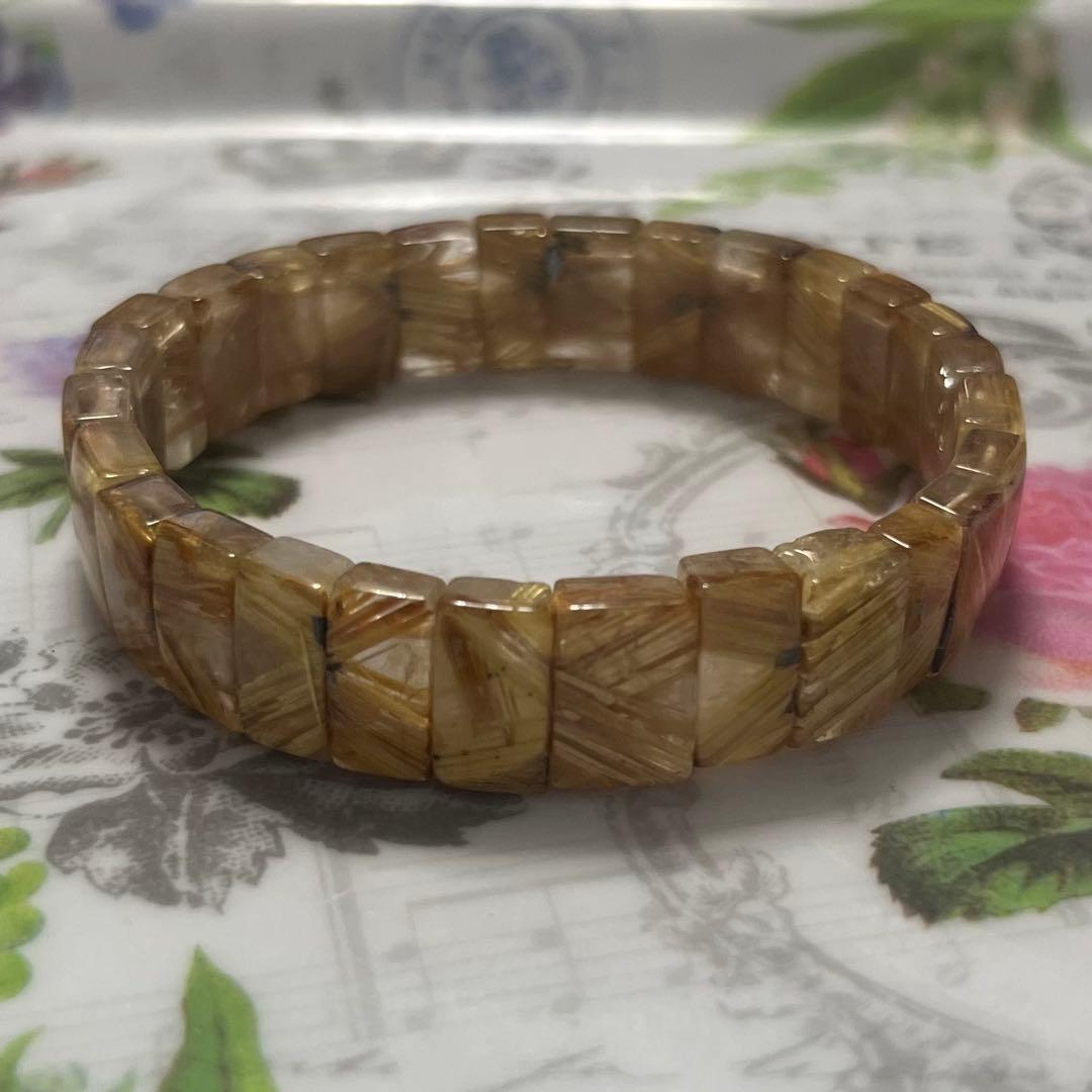 専用 タイチンルチルクォーツ バングル