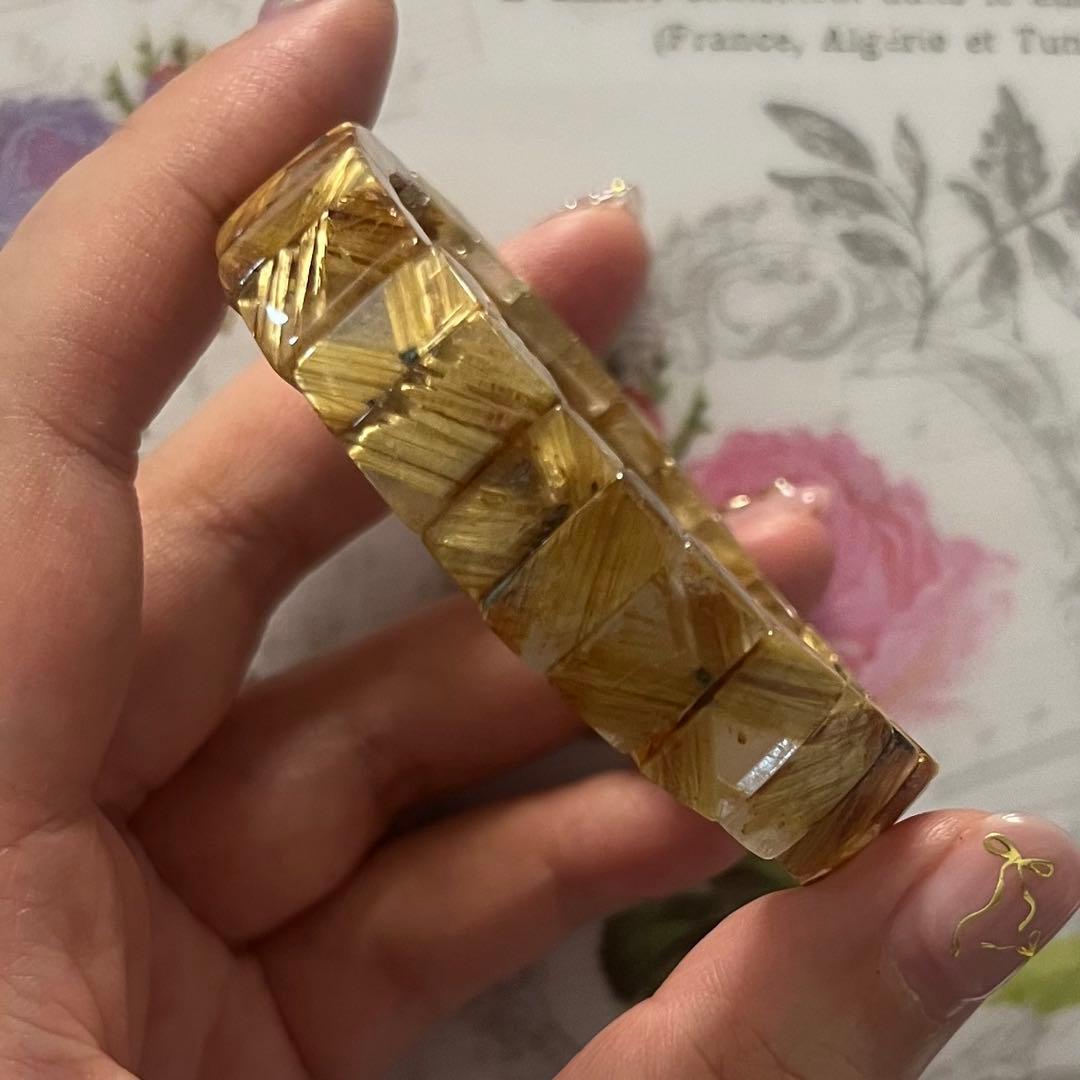 専用 タイチンルチルクォーツ バングル