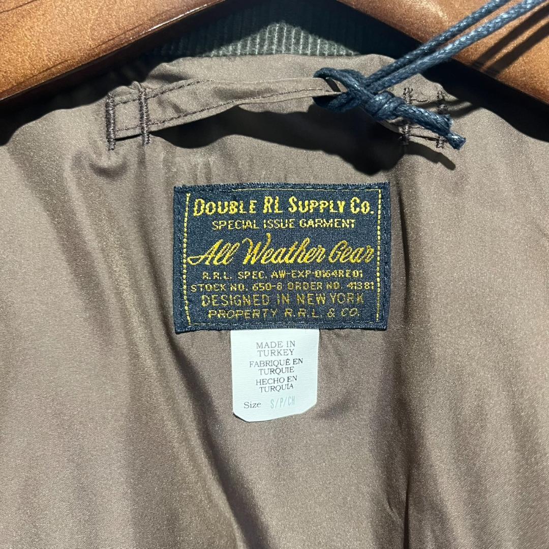 S【未使用】RRL レザーヨーク キルテッド リップストップ ベスト オリーブ