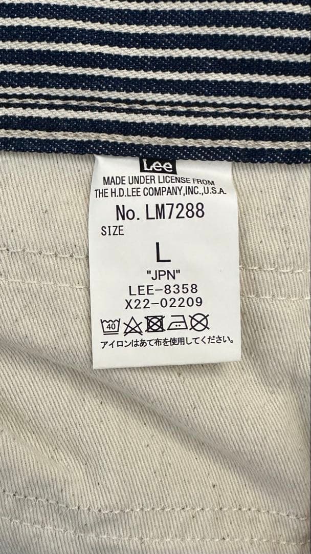 Lee ストライプ ワークパンツ L LM7288 ペインター　ヒッコリー