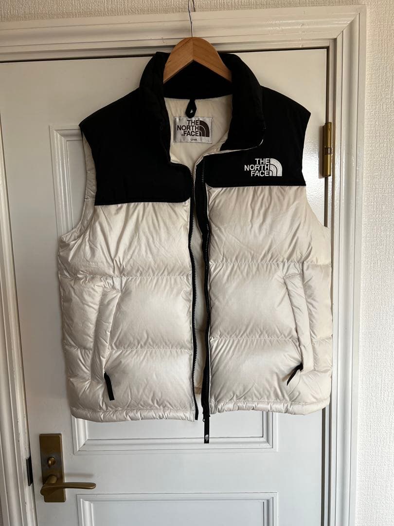 THE NORTH FACE ダウンベスト L ホワイト/ブラック 美品