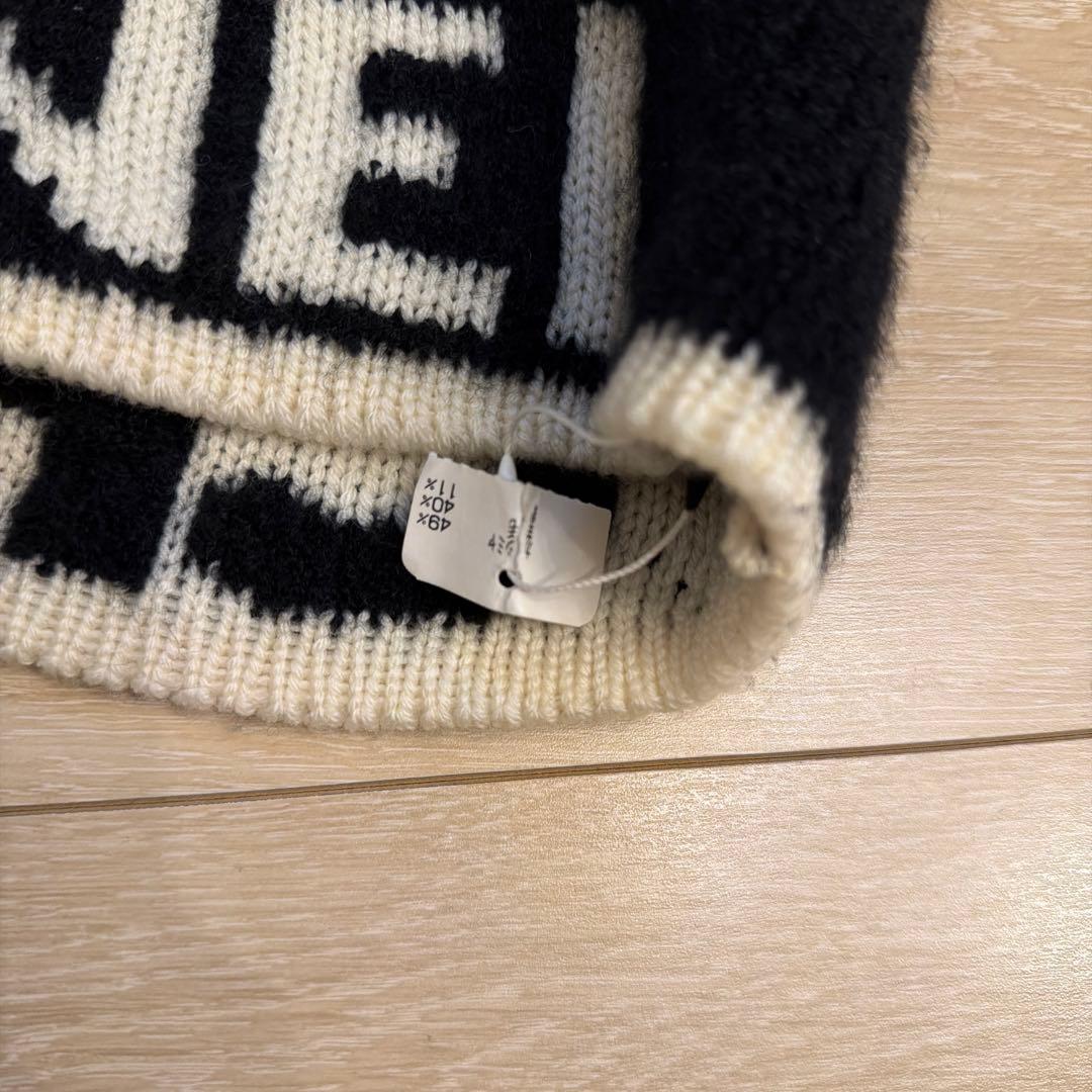 CHANEL ニット帽 黒・アイボリー 新品タグ付き