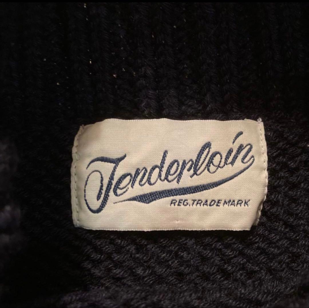 TENDERLOIN テンダーロイン　ハイネックニット セーター　ダークネイビー