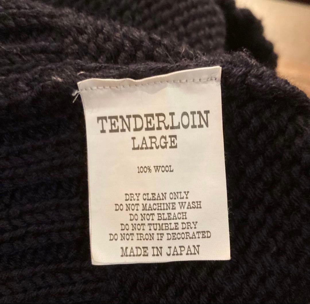 TENDERLOIN テンダーロイン　ハイネックニット セーター　ダークネイビー