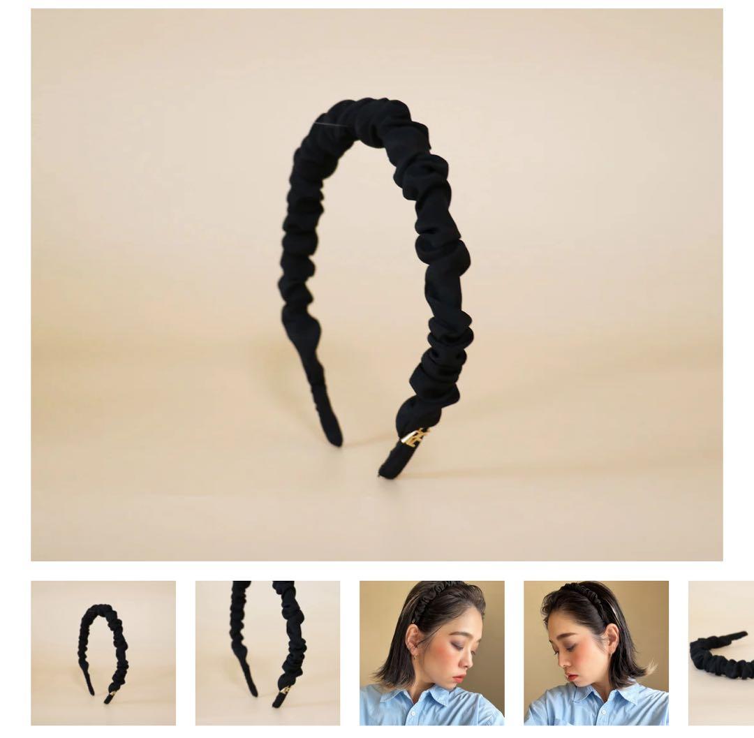 リアクタントのフリルデザイン 黒 カチューシャ