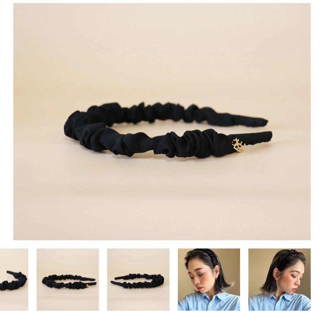 リアクタントのフリルデザイン 黒 カチューシャ