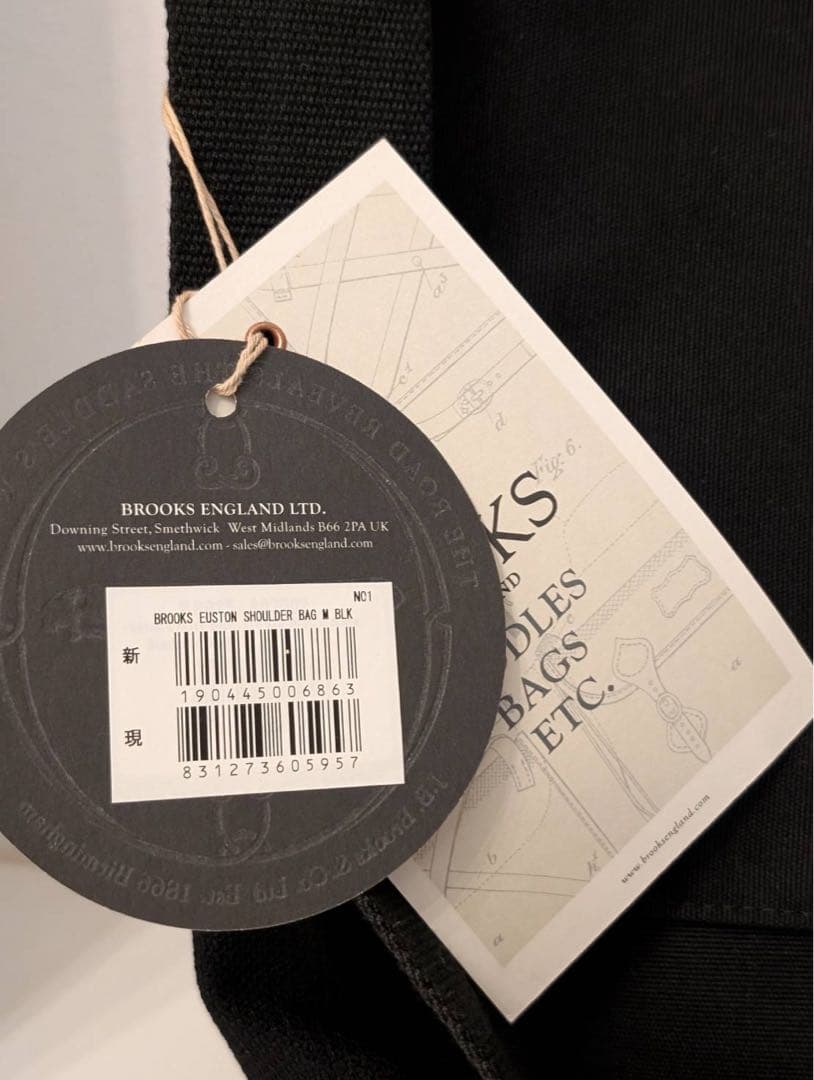 BROOKS ユーストンショルダーバッグ　Mサイズブラック