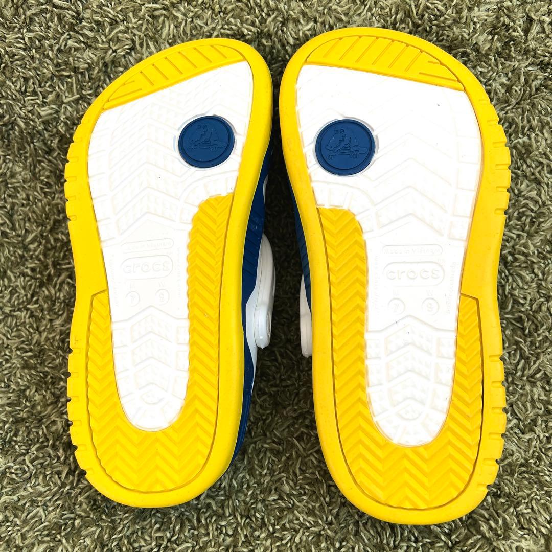 新品　crocs クロックス フロント コート クロッグ 25cm 廃番　白　青