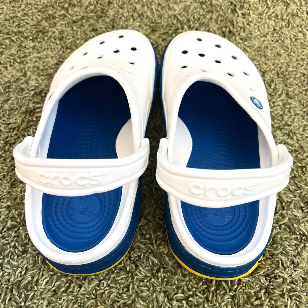 新品　crocs クロックス フロント コート クロッグ 25cm 廃番　白　青