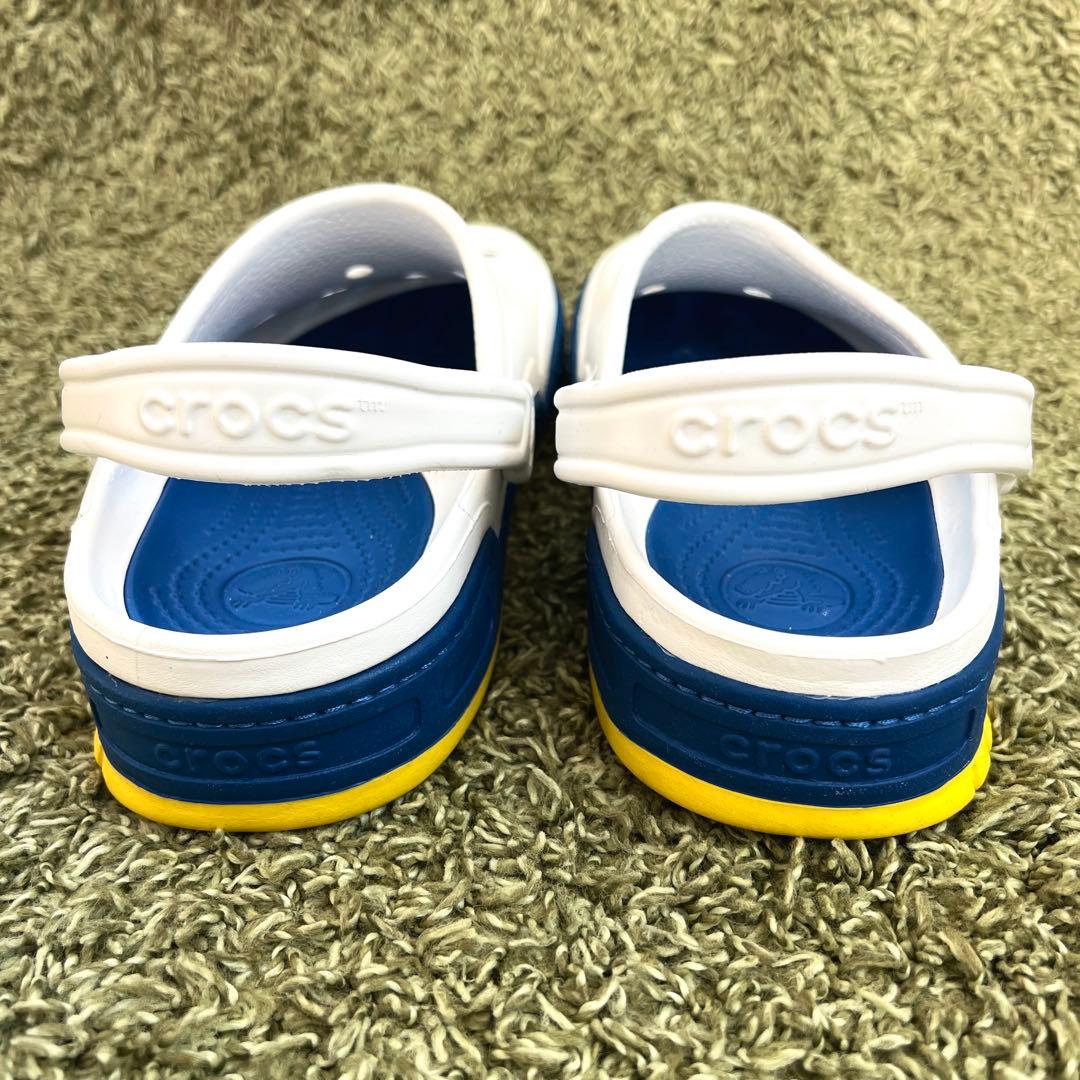 新品　crocs クロックス フロント コート クロッグ 25cm 廃番　白　青