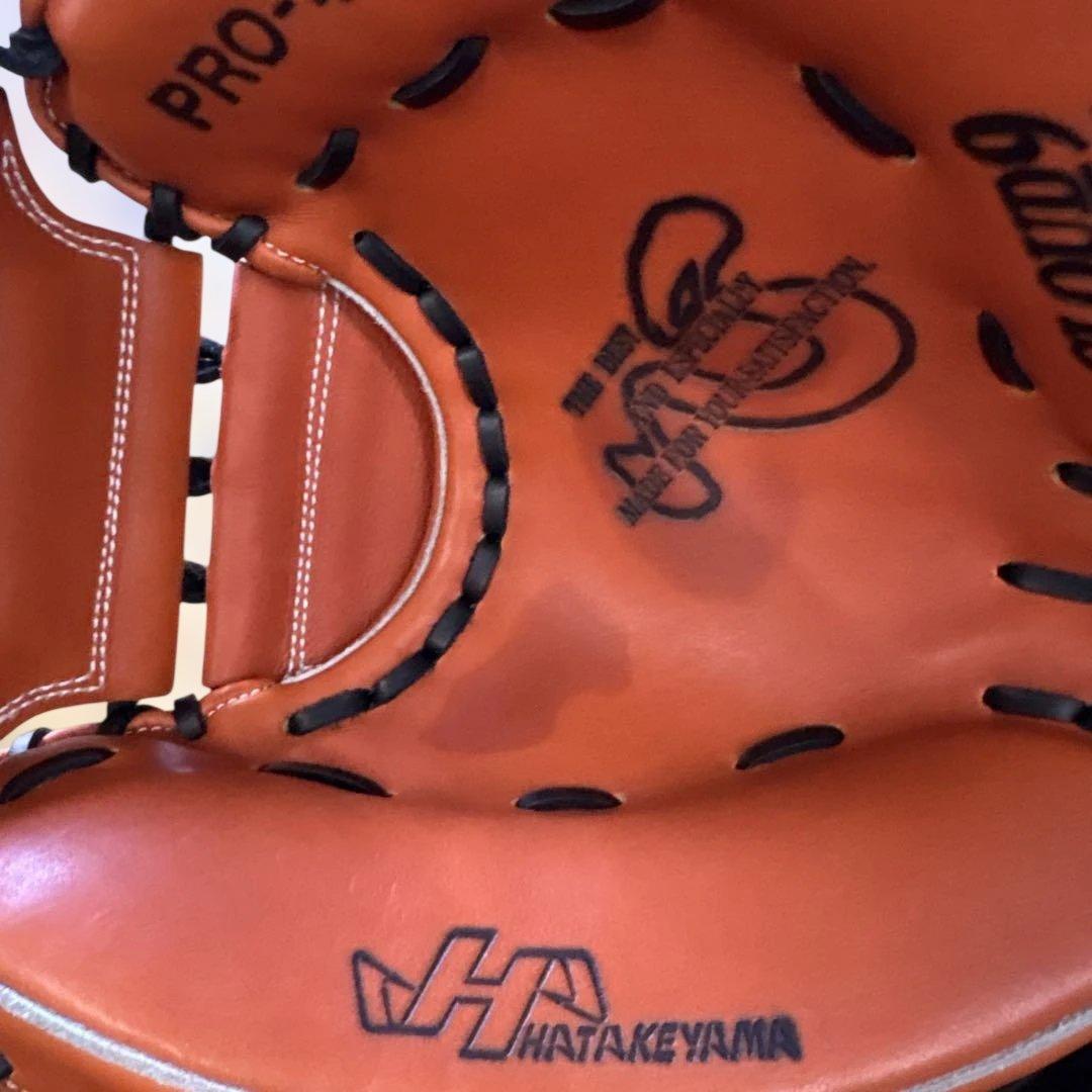 新品タグ付きハタケヤマ硬式用野球キャッチャーミット右利き用