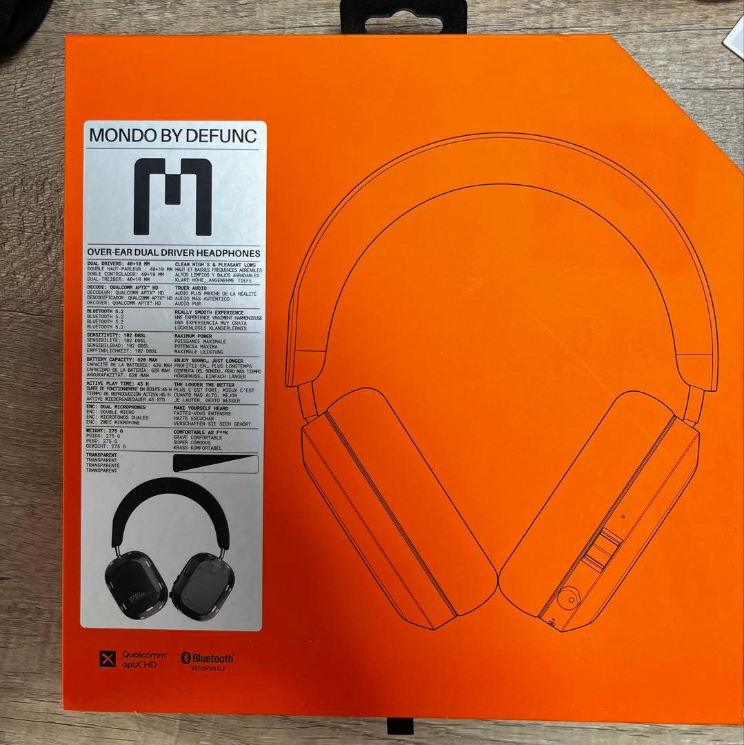 美品　MONDO by defuncモンド オーバーイヤー ヘッドホン