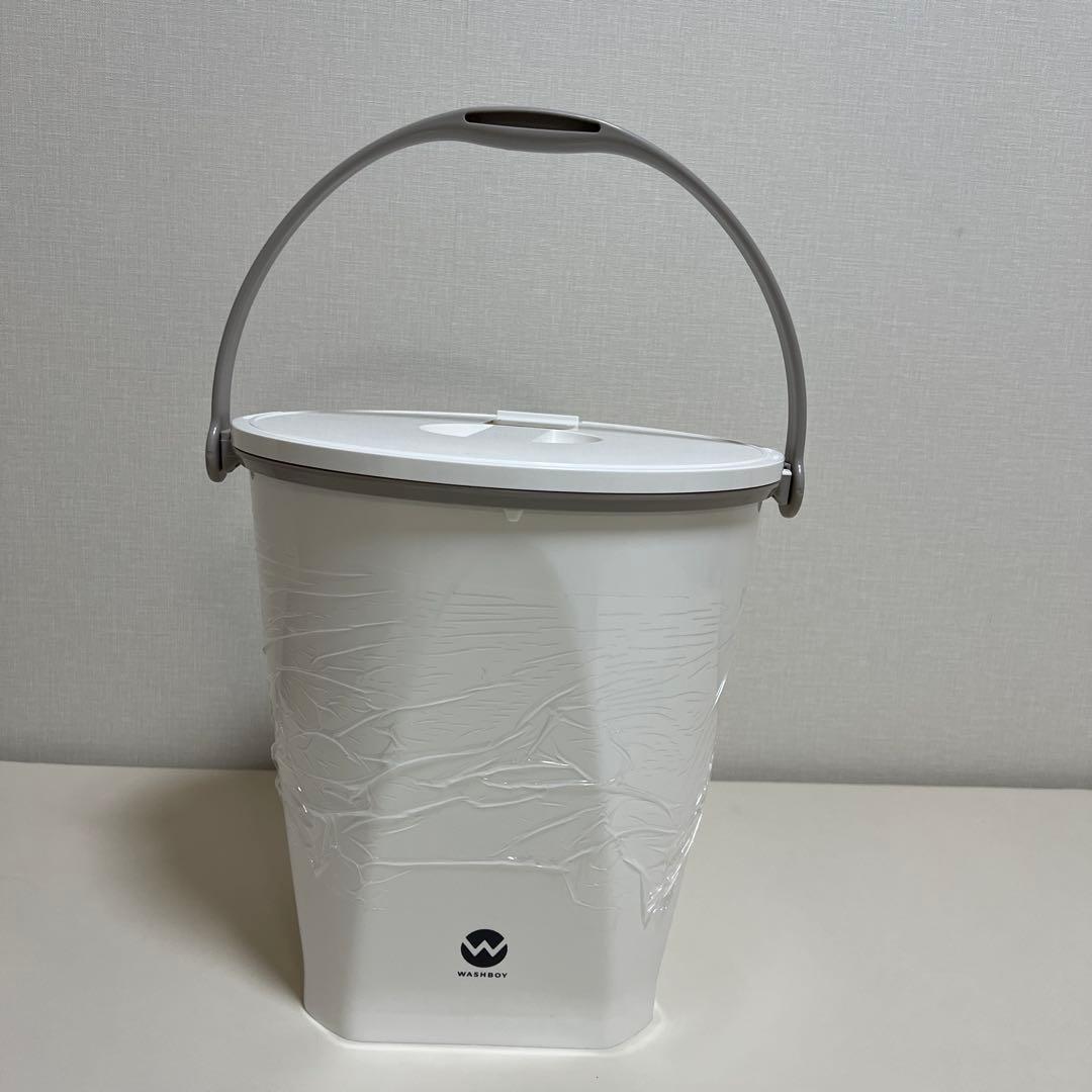 WASHBOY蓋付きホワイトバケツ