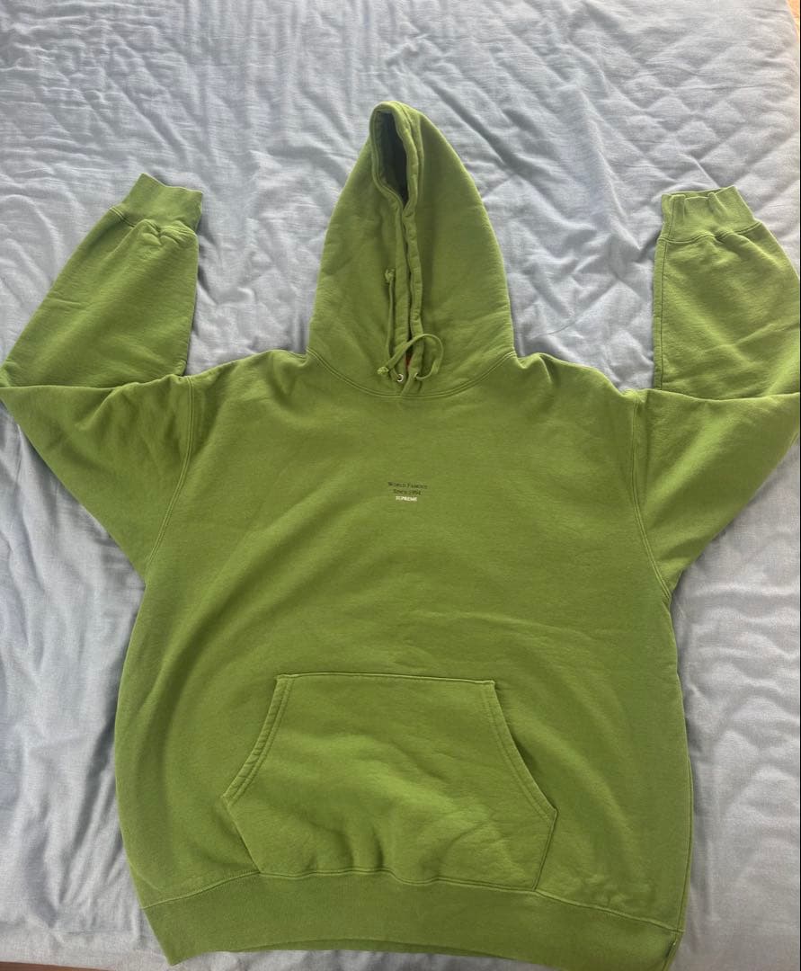 Supreme グリーン フード付きスウェット