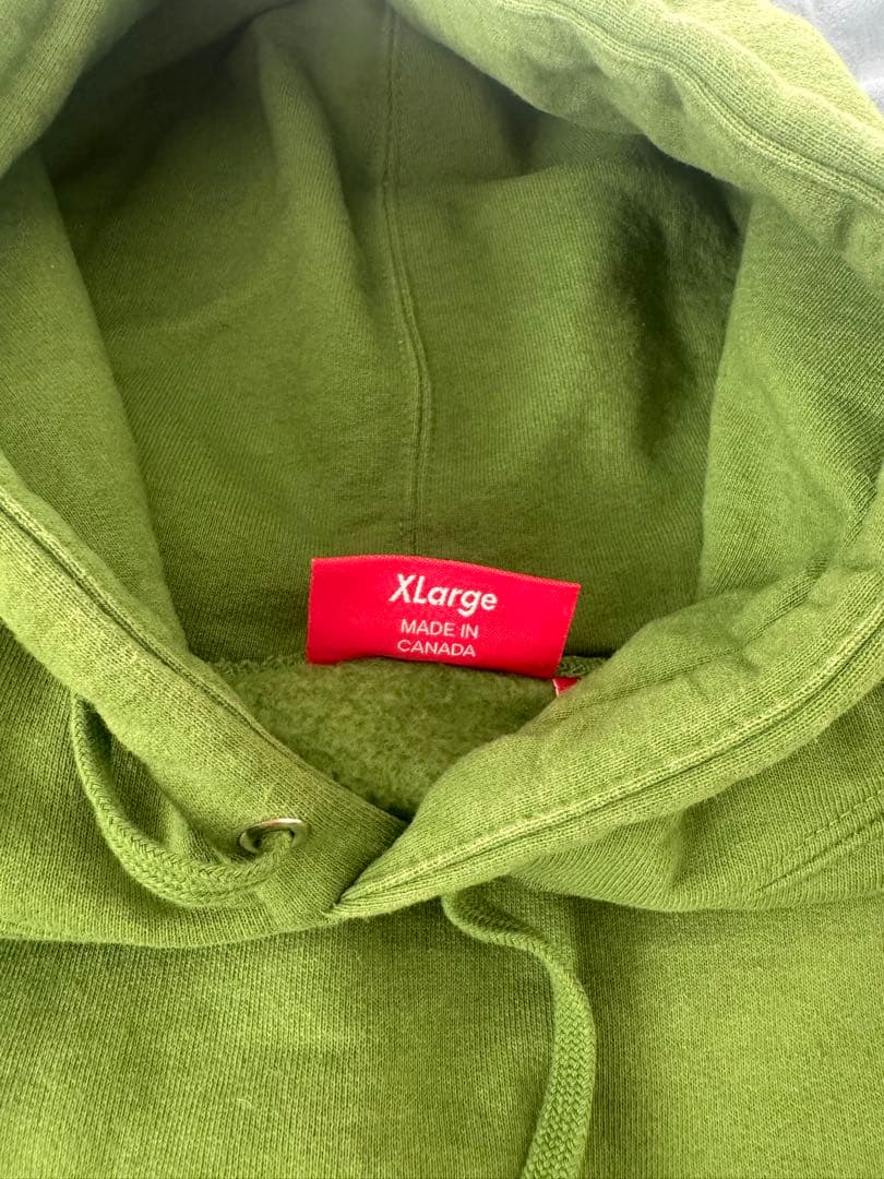 Supreme グリーン フード付きスウェット