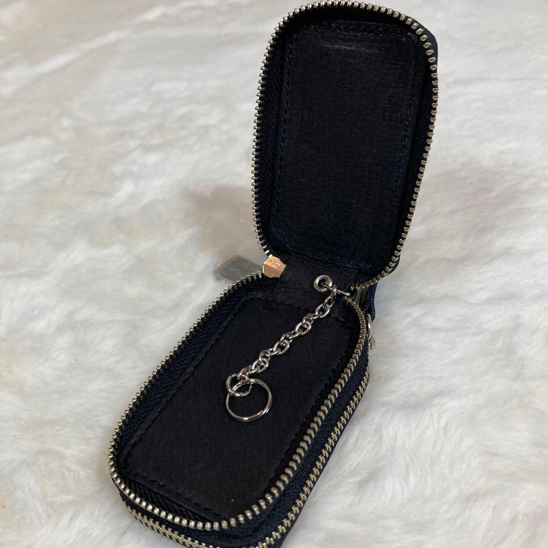 Bajolugo スマートキーケース　Wジップ　本クロコリアルレザー　ブラック