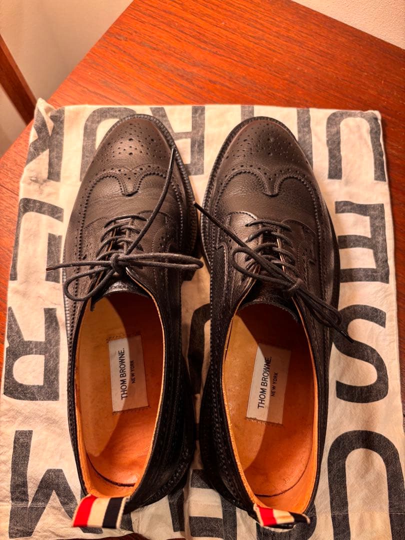 【UK10】THOM BROWNE トムブラウン レザーシューズ