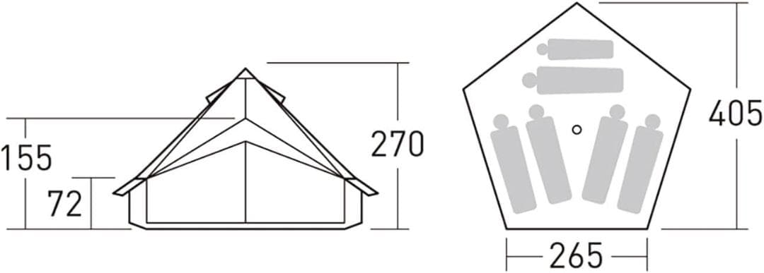 オガワ グロッケ 12 T/C Ⅱ 2729B 縫製修繕品 6人用 新品未使用