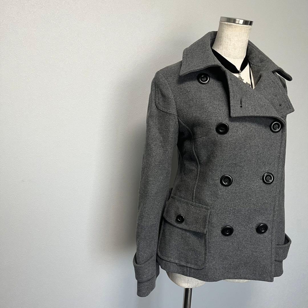 ダークコア ピーコート ウールコート 韓国 海外ガール ゴシック y2k 平成