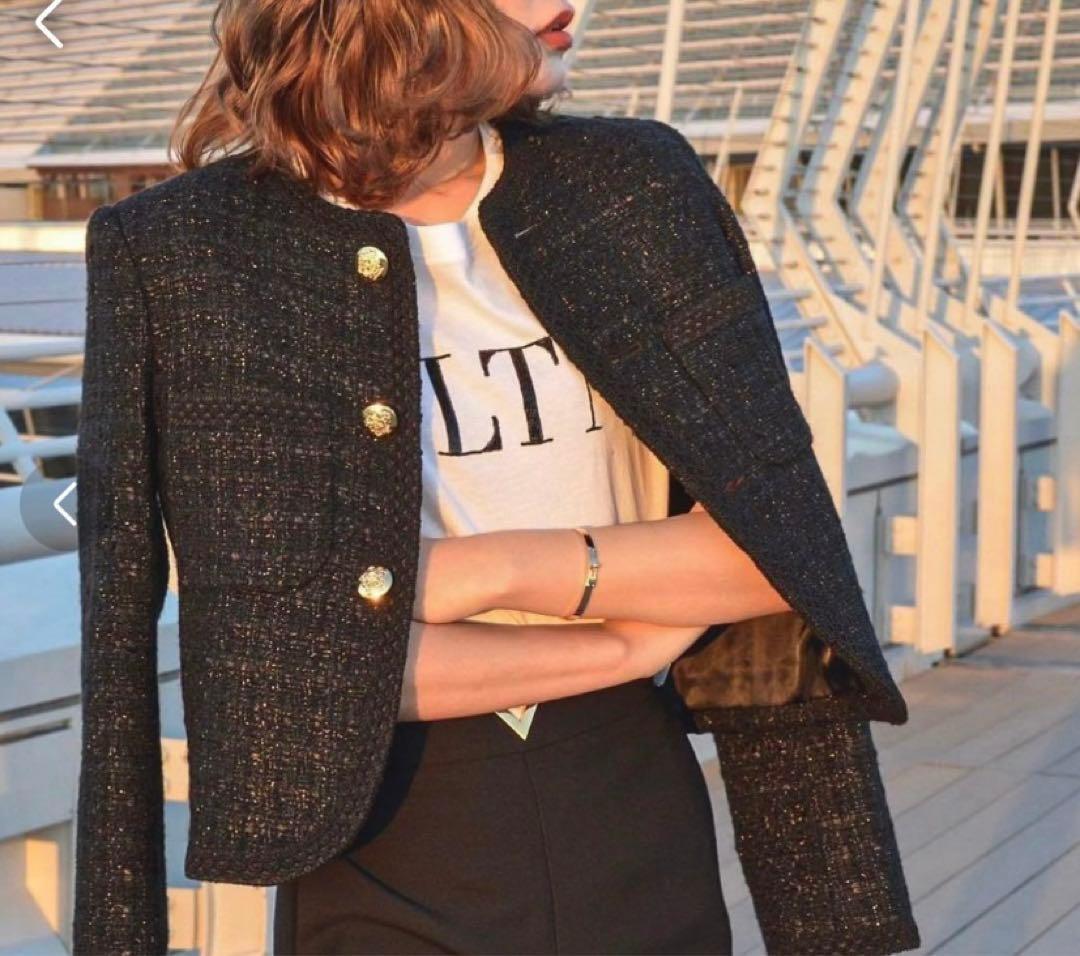 【Jun】sheller ツイードジャケット フリーサイズ