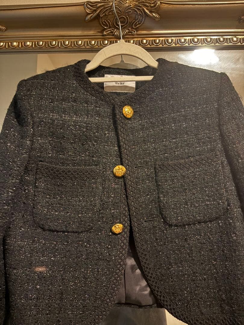 【Jun】sheller ツイードジャケット フリーサイズ