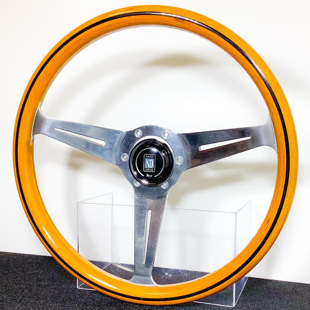 ナルディ クラシック ウッドステアリング 36.5φ 純正ホーンボタン ネジ付