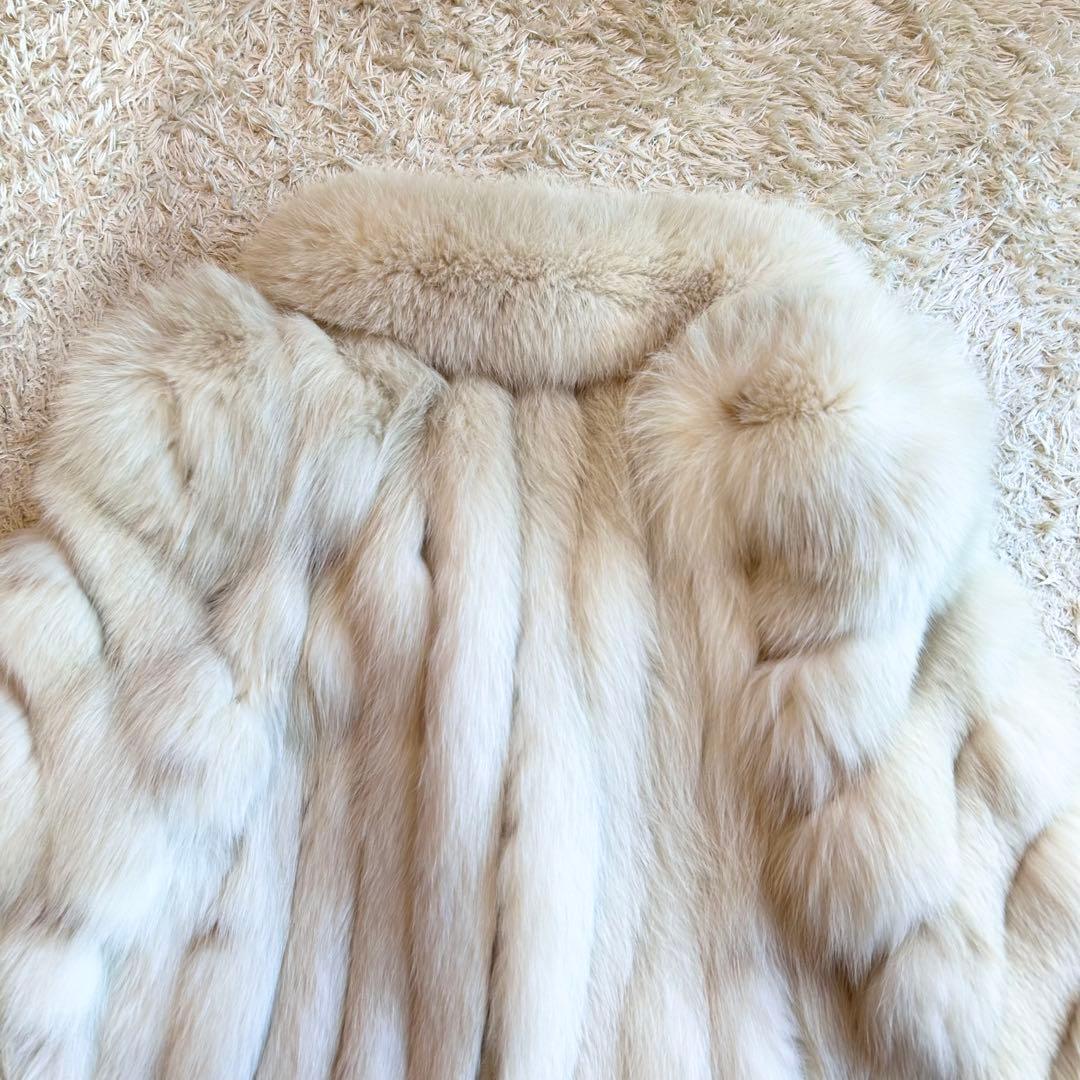 【美品✨️本毛皮】 肉厚サガフォックス SAGA FOX 銀タグ 高級 コート