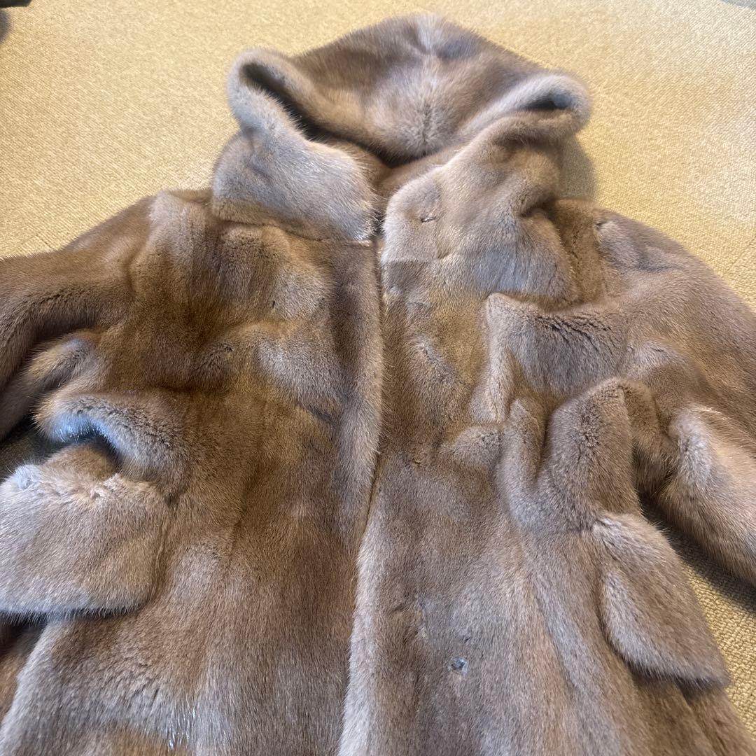 高級　KOPENHAGEN FUR ミンクコート　フード付き コペンハーゲン