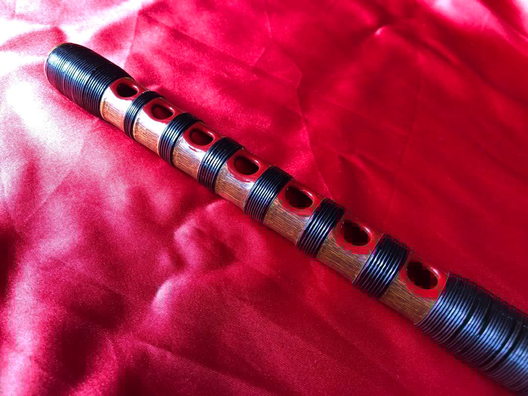 能管 (煤竹製 籐巻) : 龍笛 竜笛 神楽笛 横笛 篳篥 高麗笛 雅楽