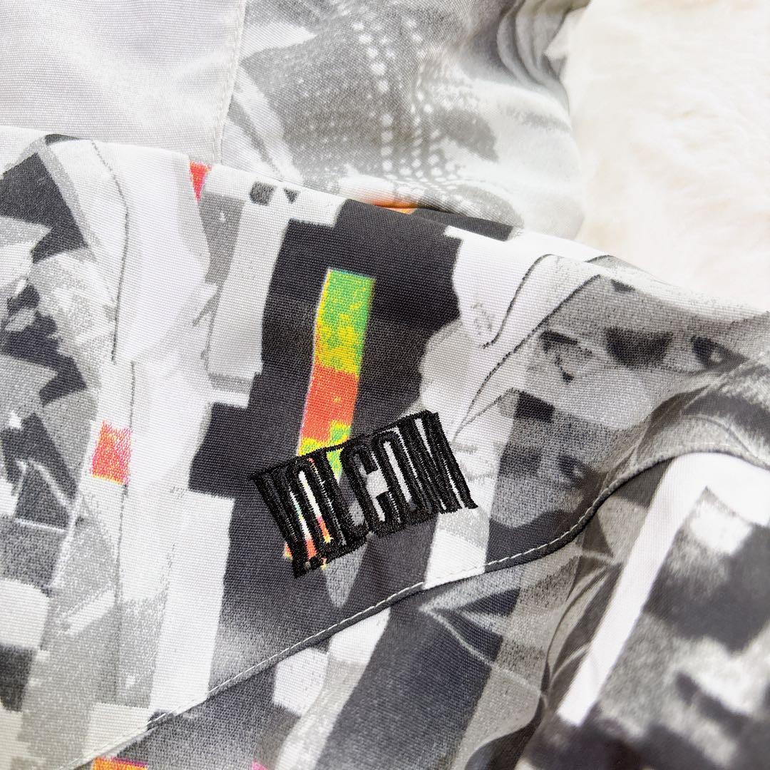 ボルコム スノーボードウェア スキー ジャケット L 総柄 派手 レディース